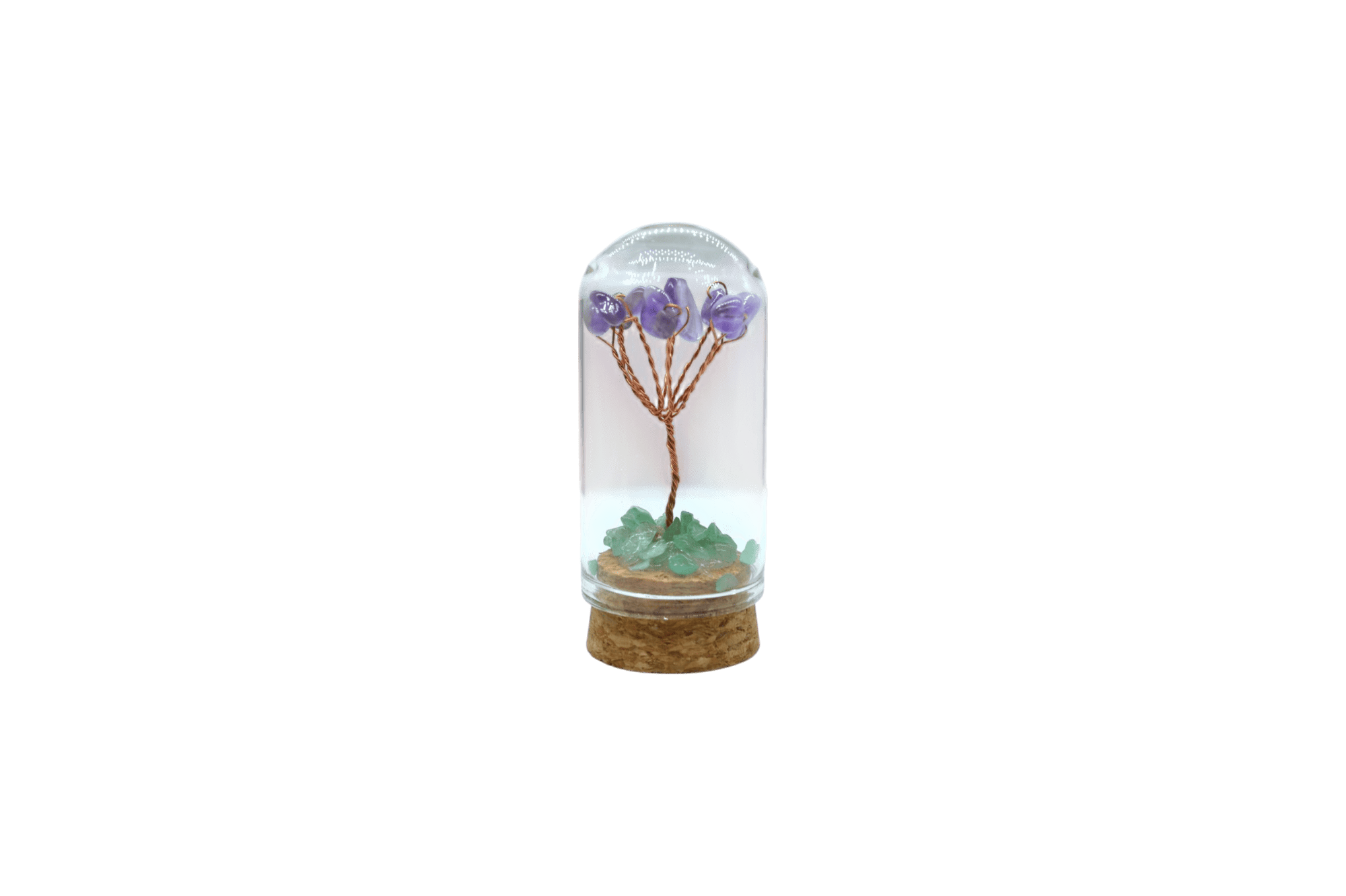 Arbolito de cuarzo amatista encapsulado | 2.5cm x 6cm