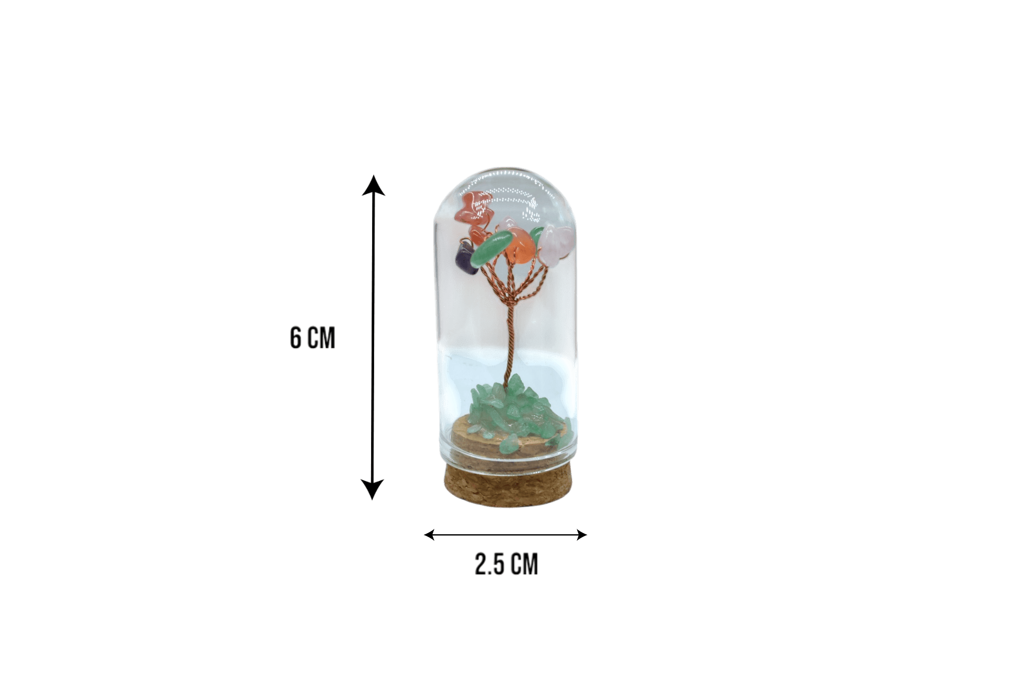 Arbolito de cuarzo mixto encapsulado | 2.5cm x 6cm - Imagen 2