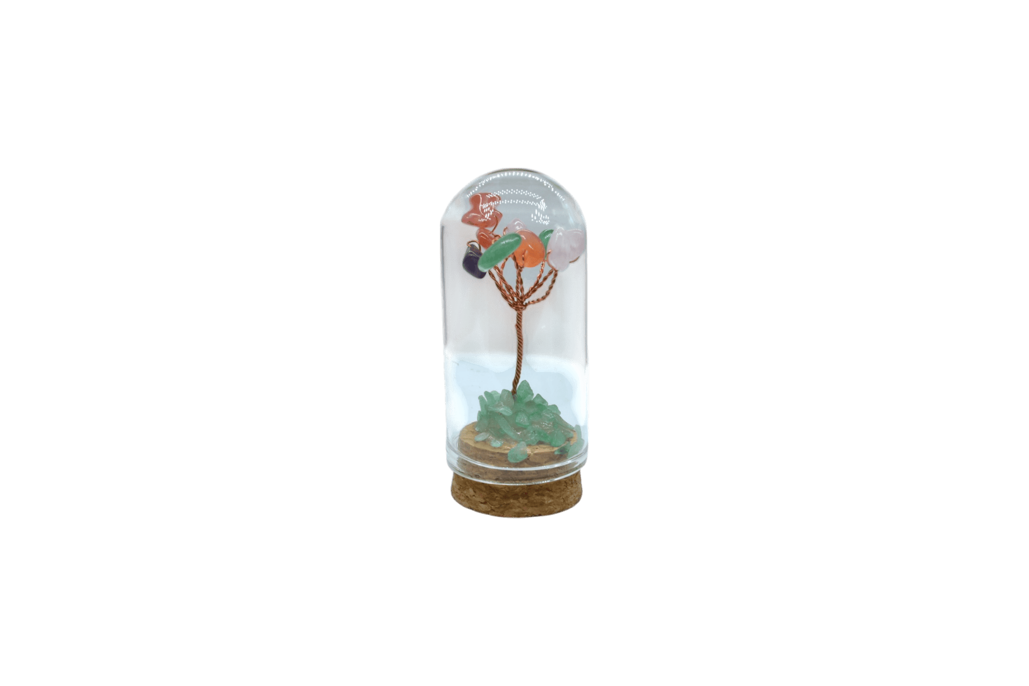 Arbolito de cuarzo mixto encapsulado | 2.5cm x 6cm