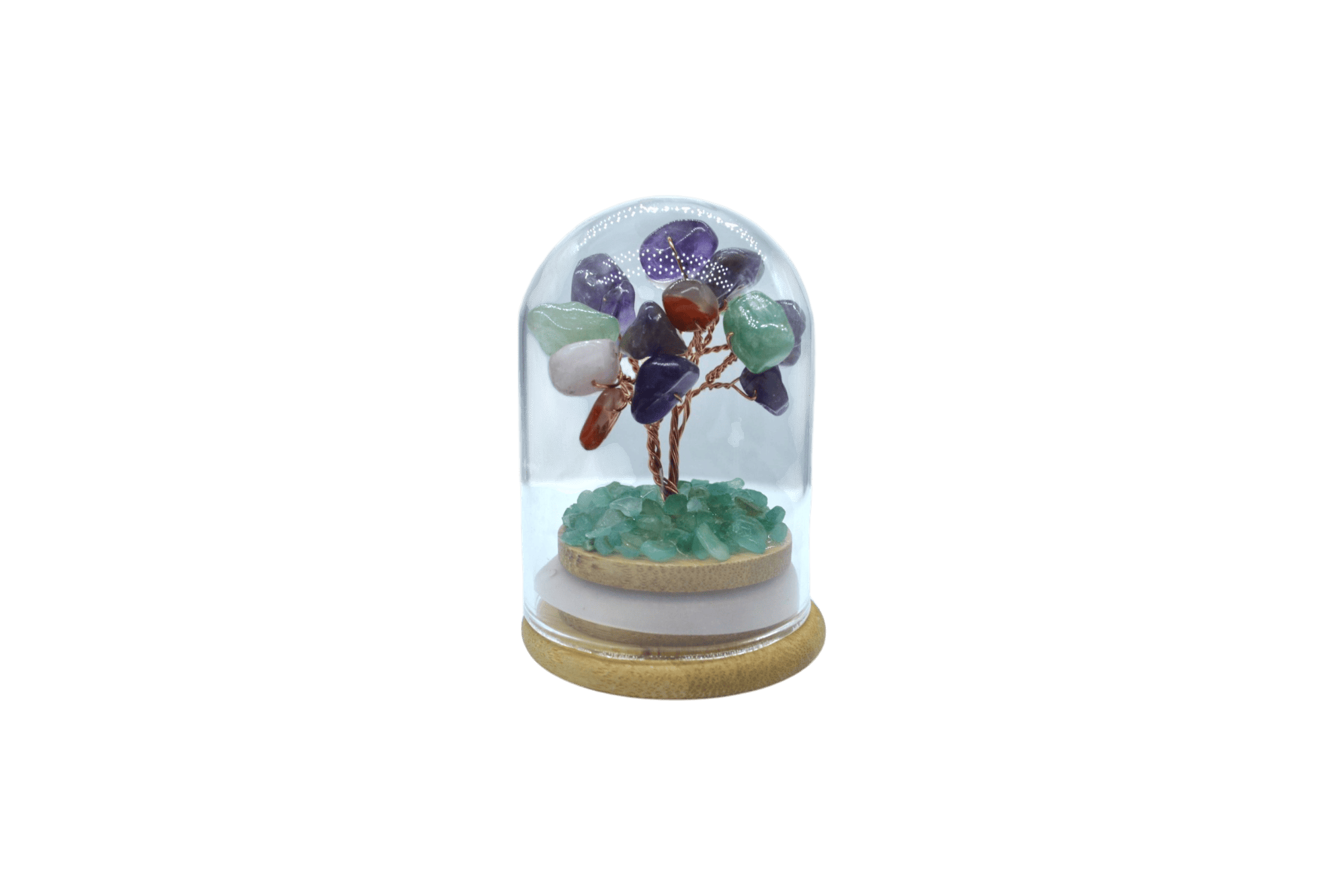 Arbolito de cuarzo mixto encapsulado | 5cm x 7cm