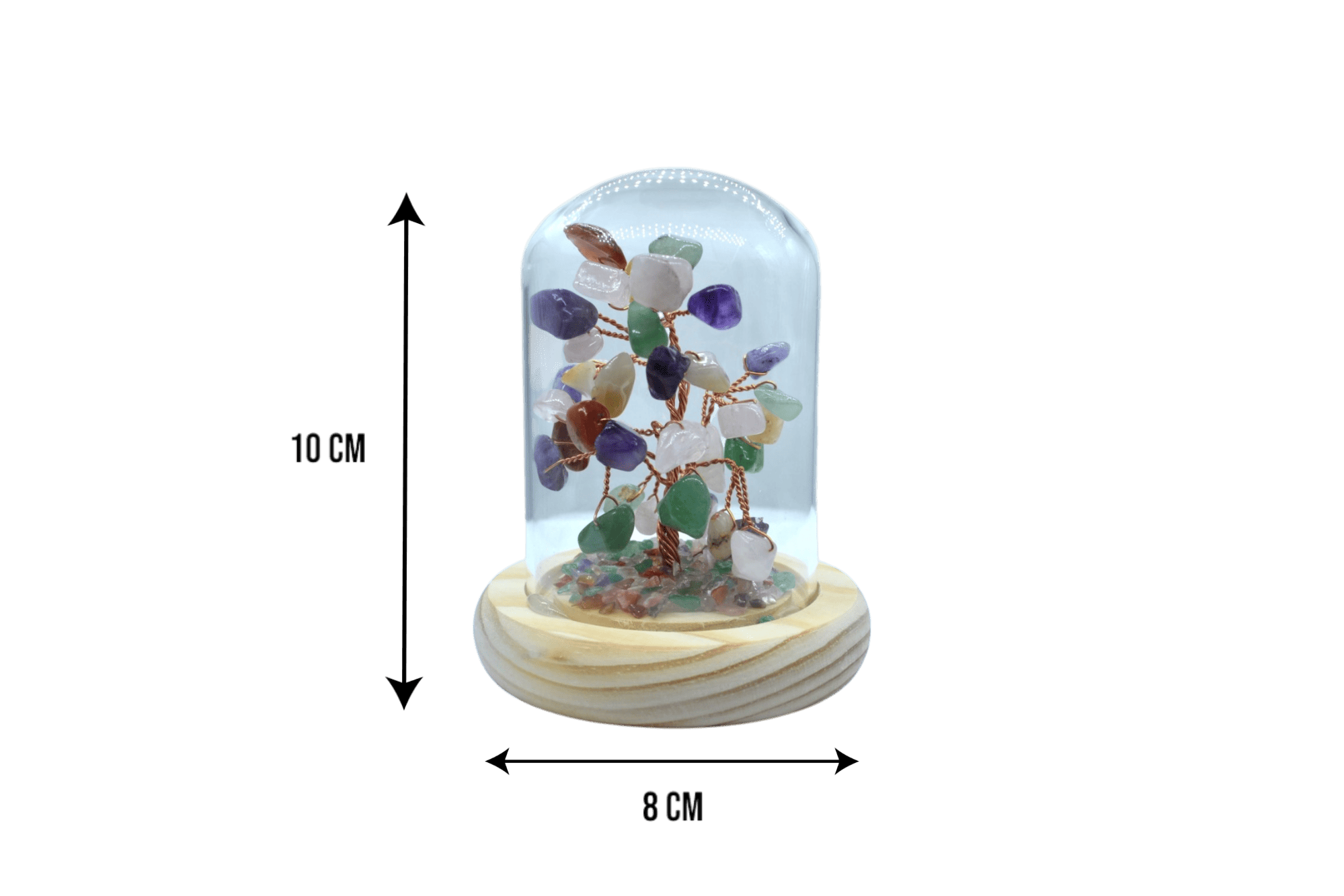 Arbolito de cuarzo mixto encapsulado | 8cm x 10cm - Imagen 2