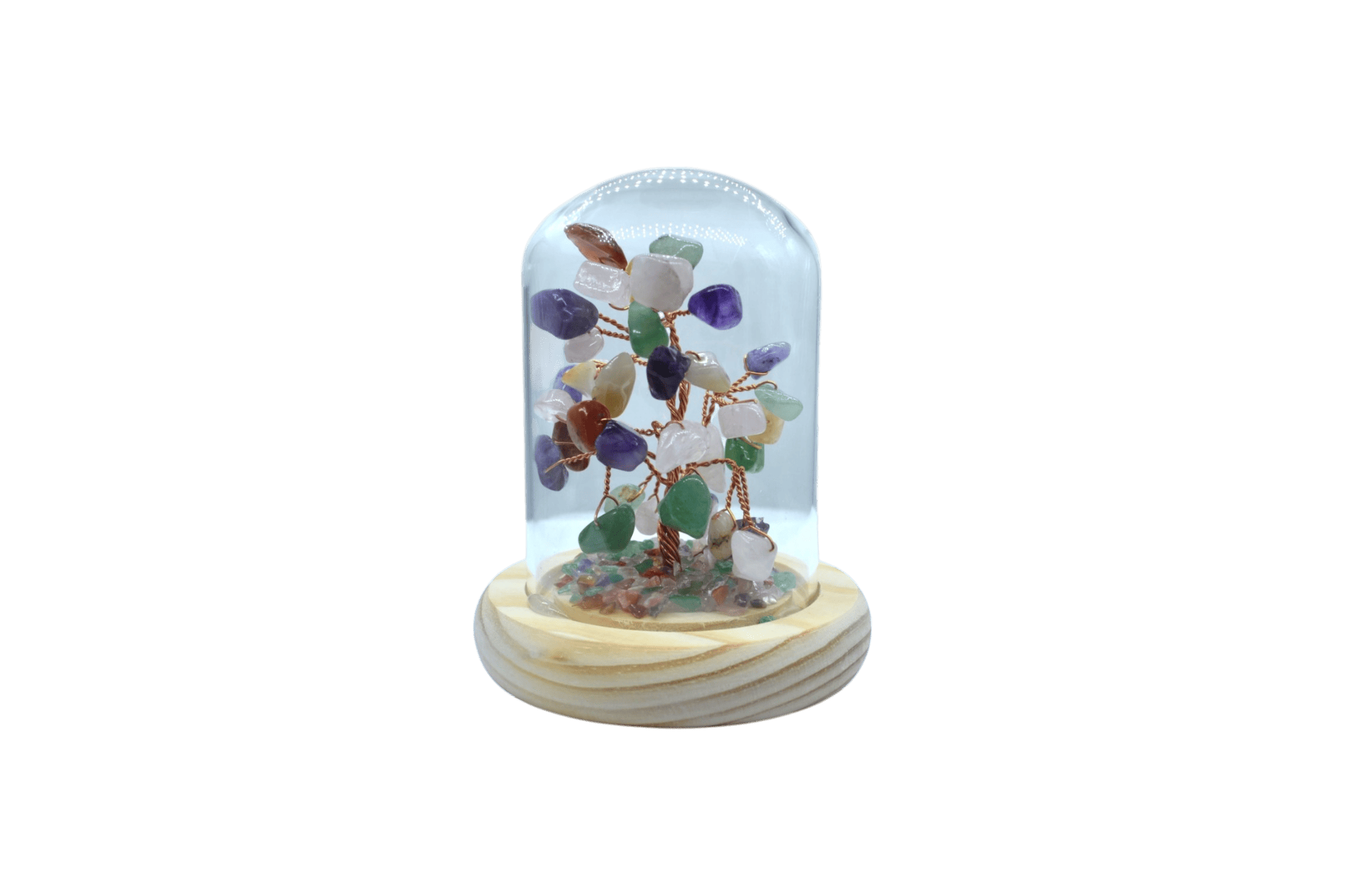 Arbolito de cuarzo mixto encapsulado | 8cm x 10cm