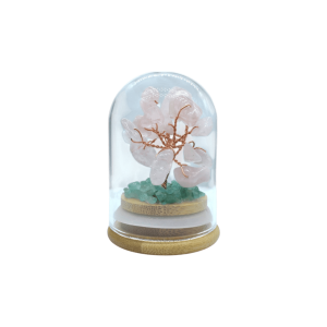 Arbolito de cuarzo rosa encapsulado | 5cm x 7cm