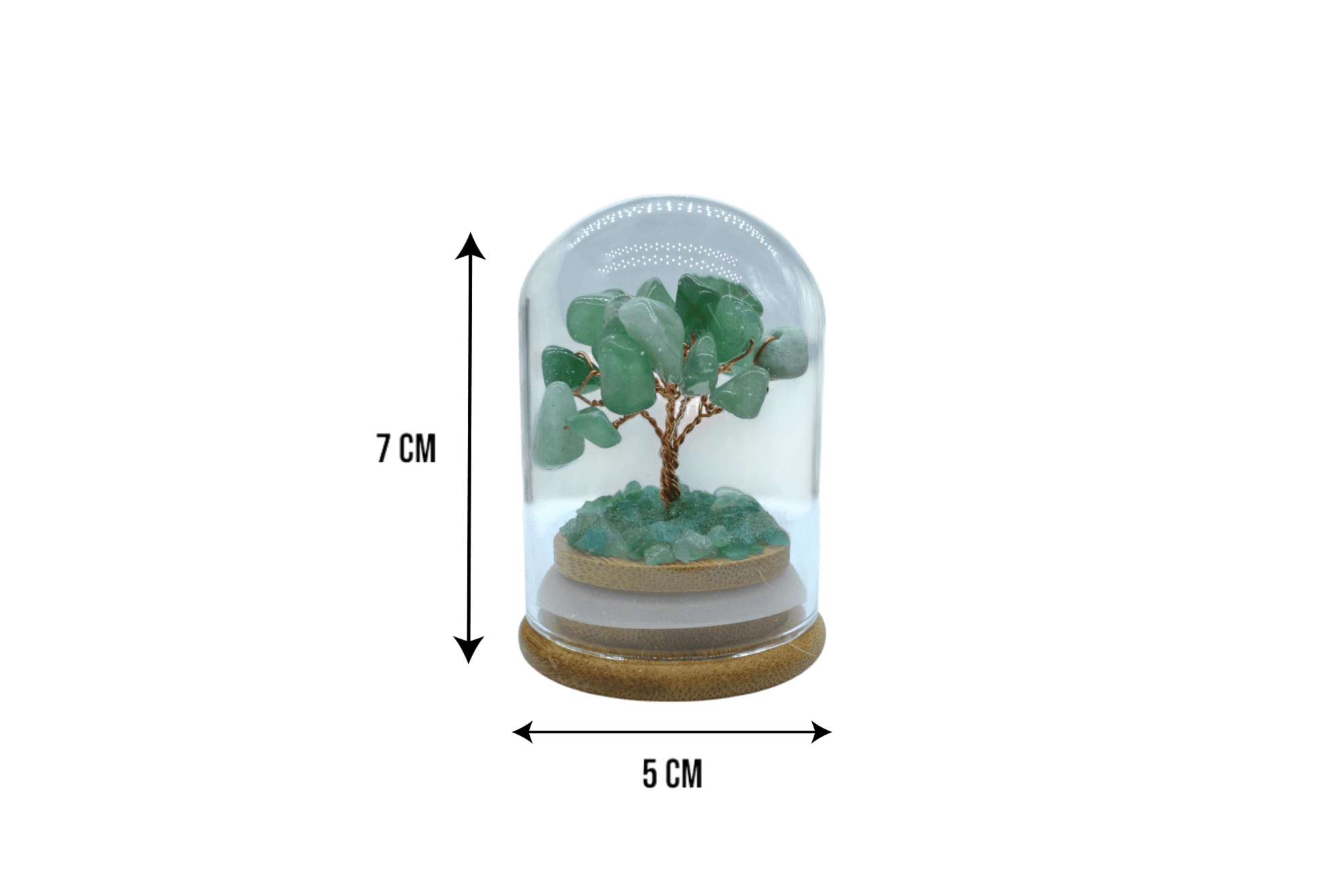 Arbolito de cuarzo verde encapsulado | 5cm x 7cm - Imagen 2