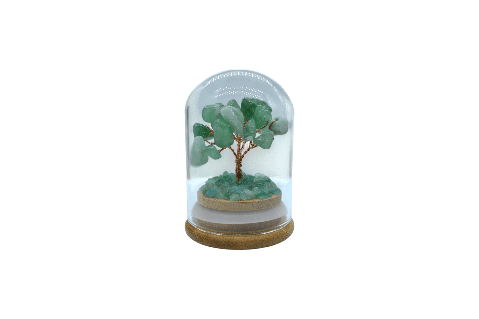 Arbolito de cuarzo verde encapsulado | 5cm x 7cm