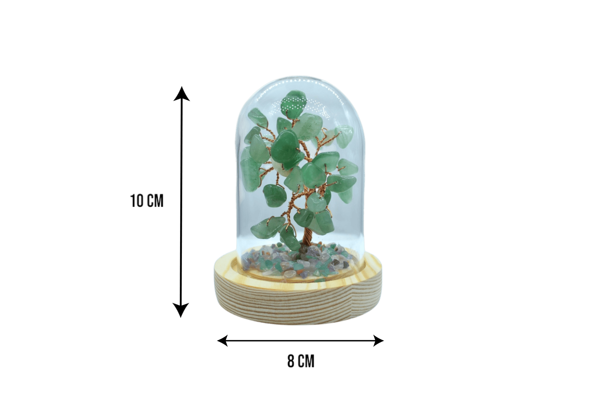 Arbolito de cuarzo verde encapsulado | 8cm x 10cm - Imagen 2