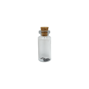 Botellita de vidrio con tapa tipo corcho | 1.6cm x 3.5cm
