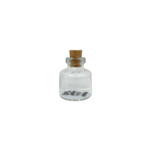 Botellita de vidrio con tapa tipo corcho | 2.2cm x 2.5cm