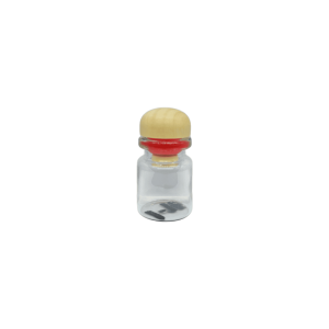 Botellita de vidrio con tapa tipo corcho | 2.2cm x 3cm