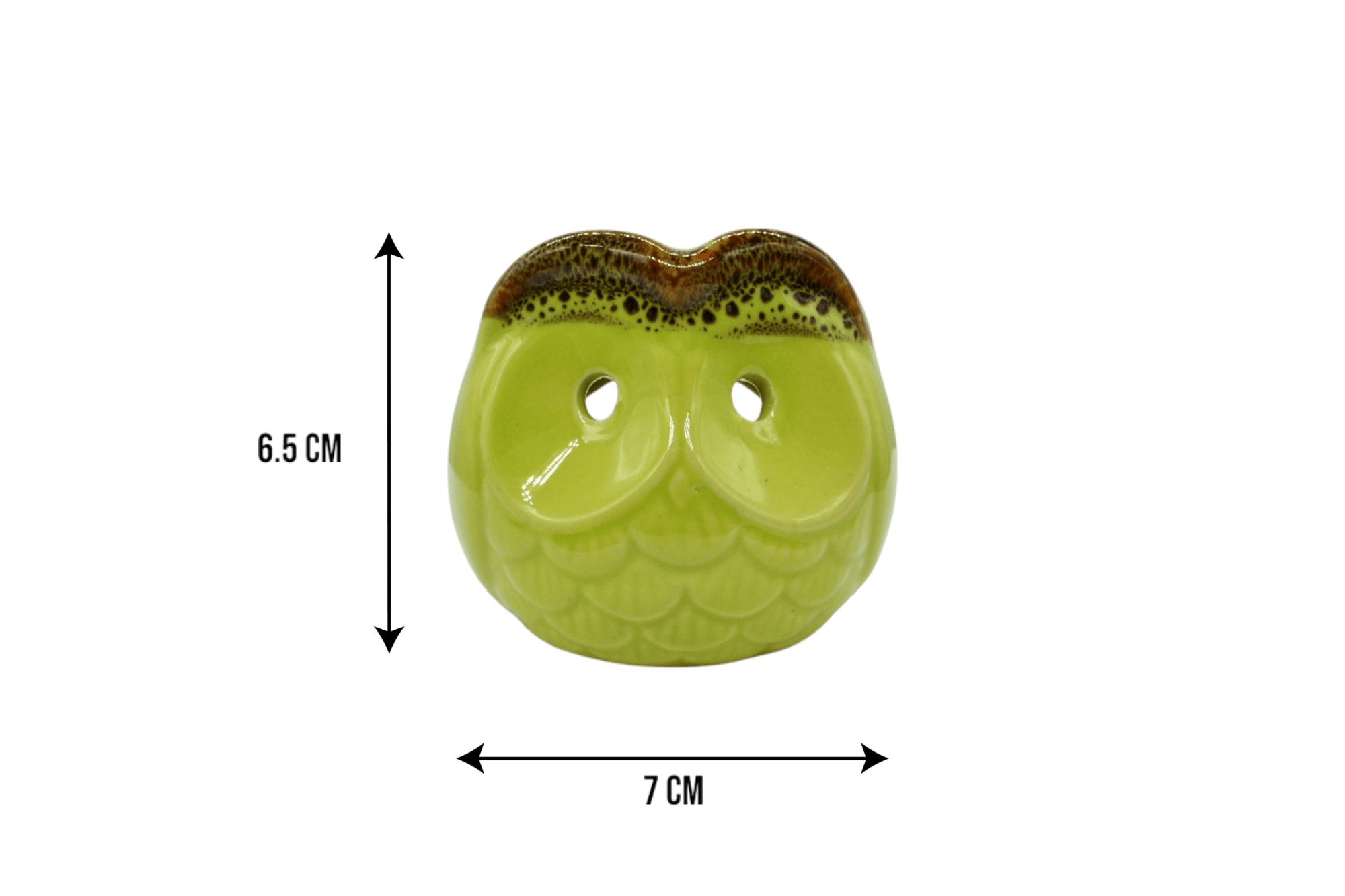 Difusor de cerámica en forma de búho | Color verde - Imagen 4