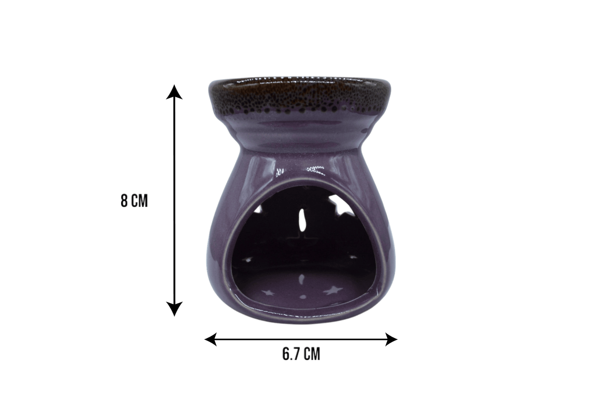 Difusor de cerámica en forma circular | Color morado - Imagen 4