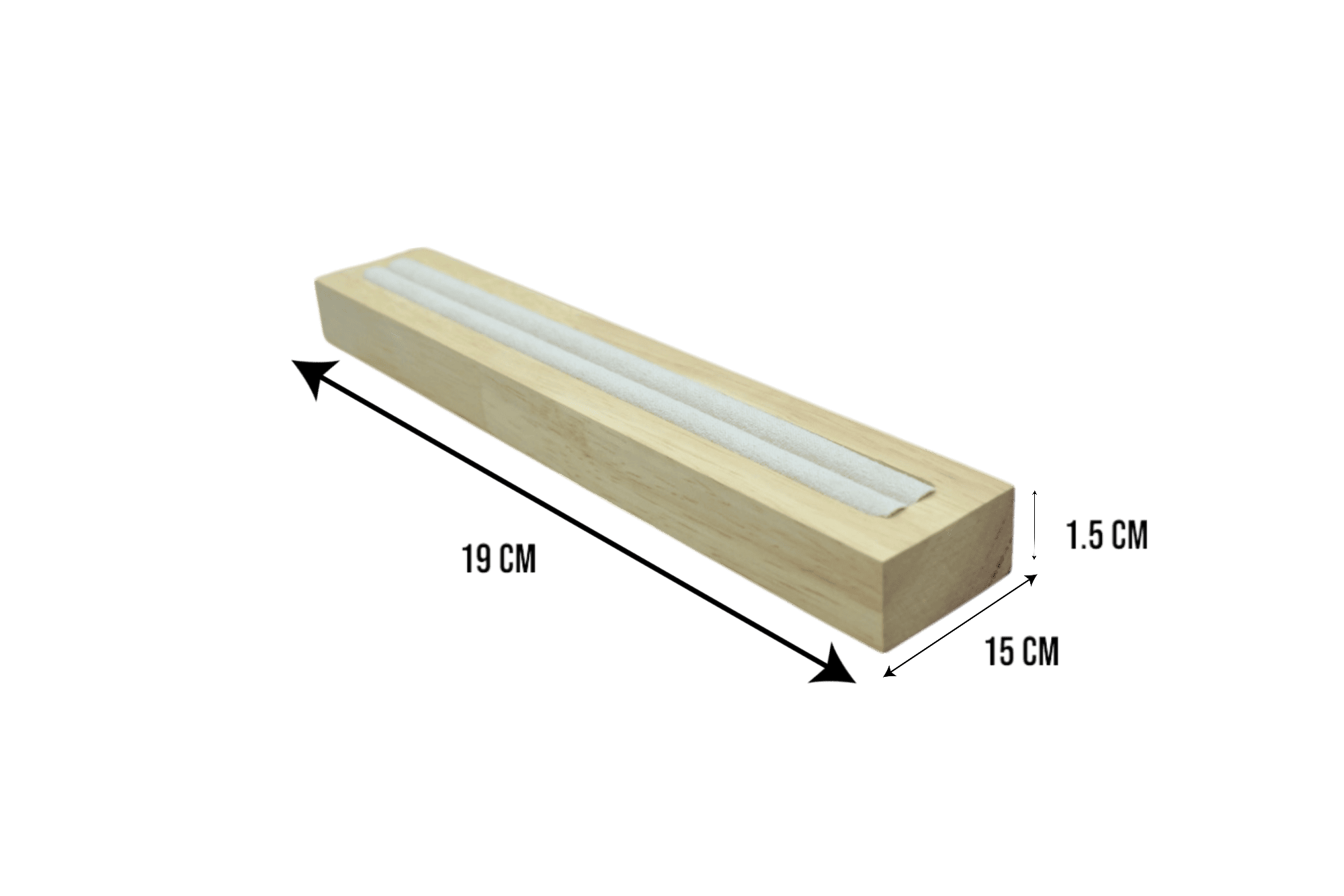 Exhibidor para anillos de madera | 19cm x 3.2cm - Imagen 2