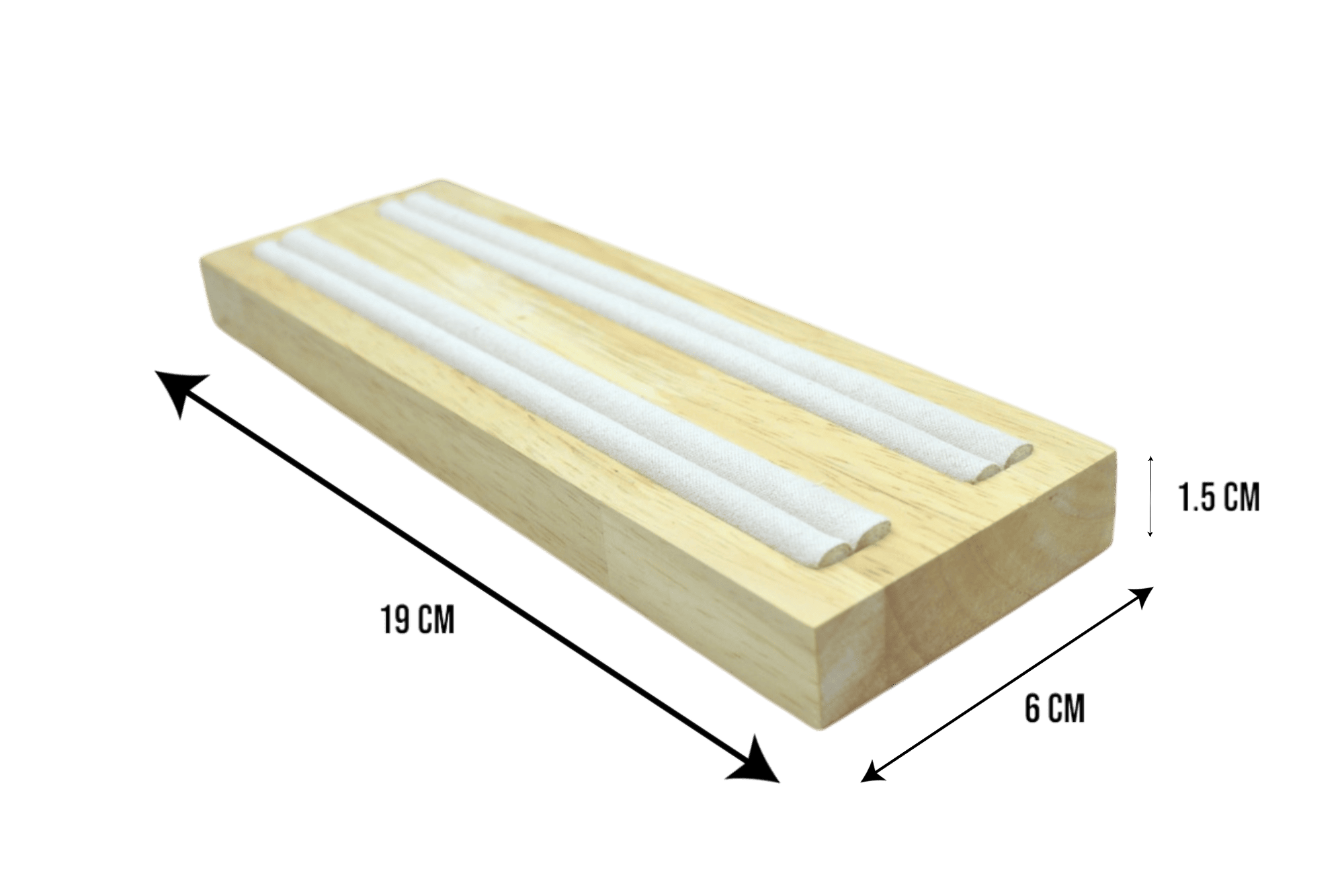 Exhibidor para anillos de madera | 19cm x 6cm - Imagen 2