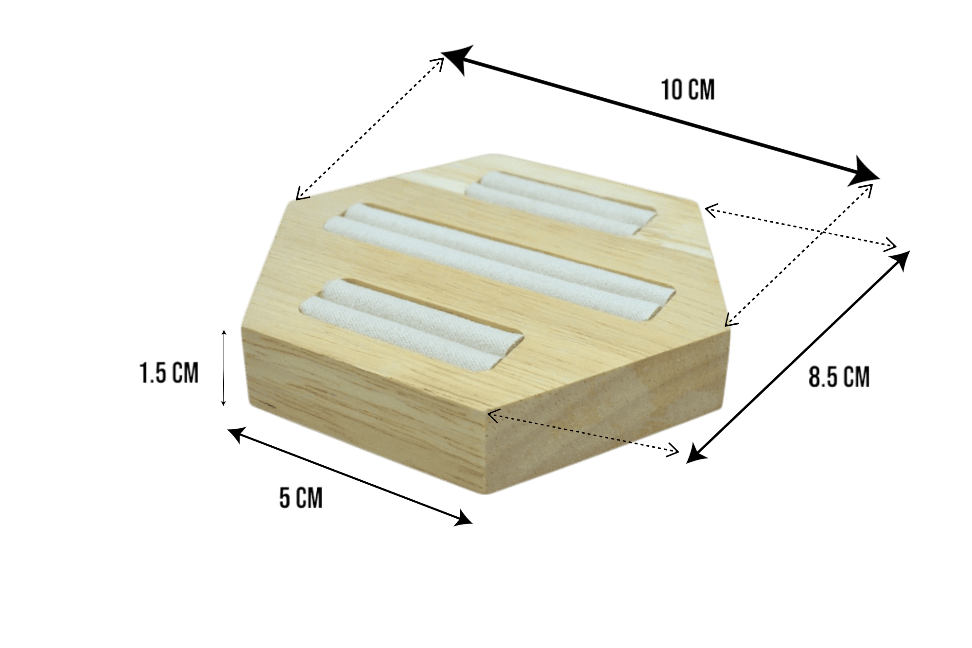 Exhibidor para anillos de madera | 10cm x 8cm - Imagen 2