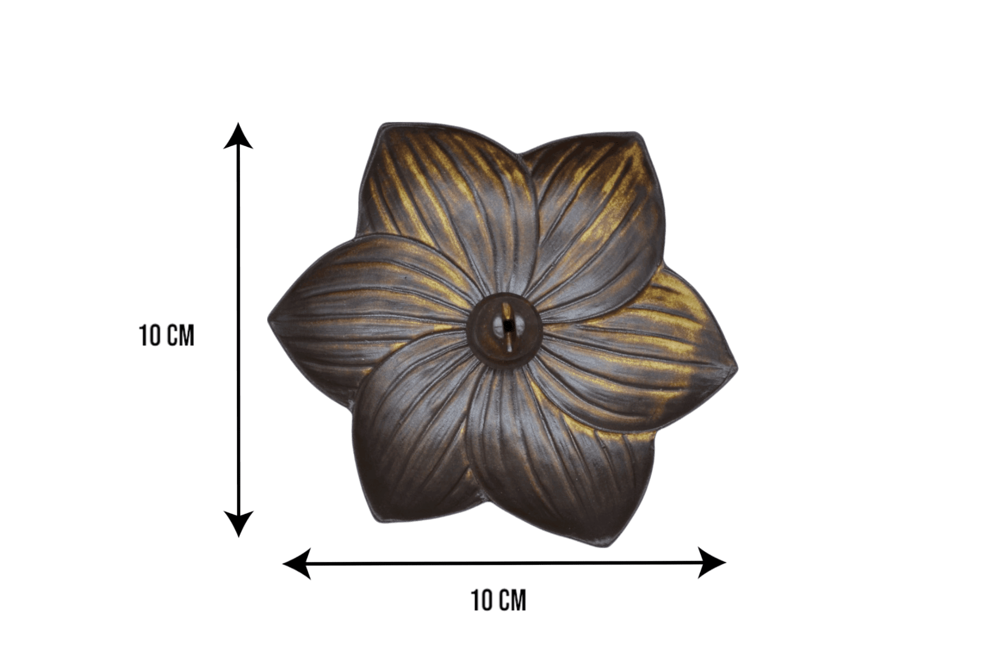 Incensario de cerámica en forma de flor - Imagen 2