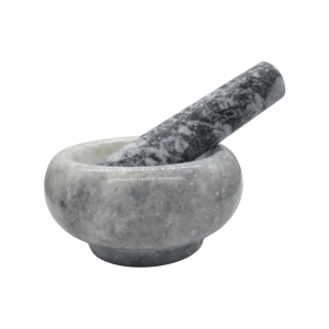 Mortero de piedra mármol | Gris claro | 10.5cm x 5.5cm