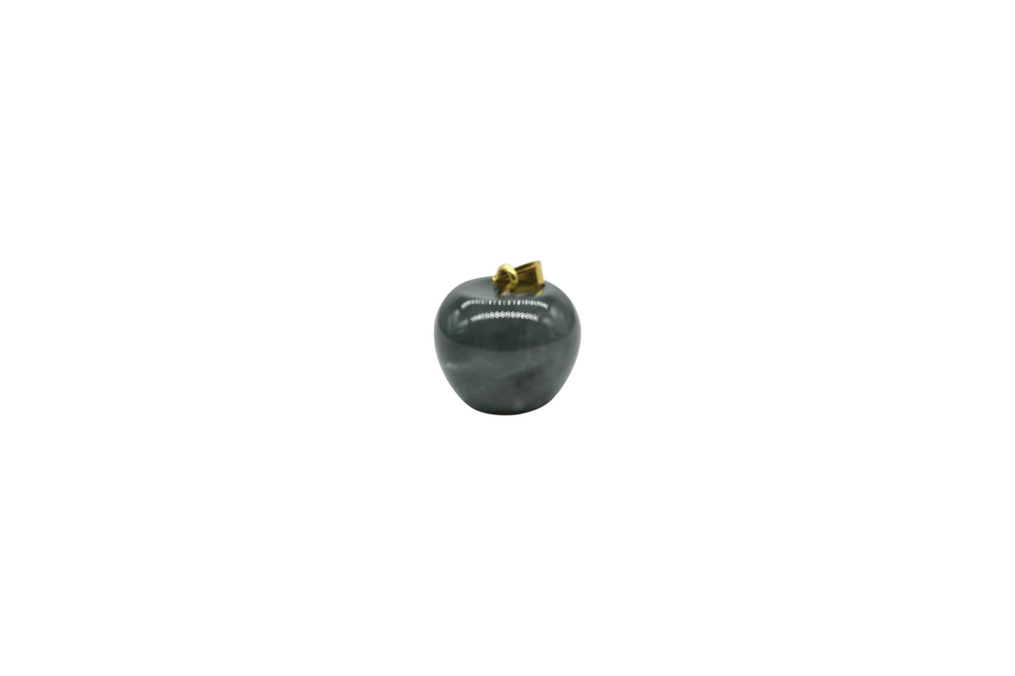 Dije de piedra ágata musgosa en forma de manzana