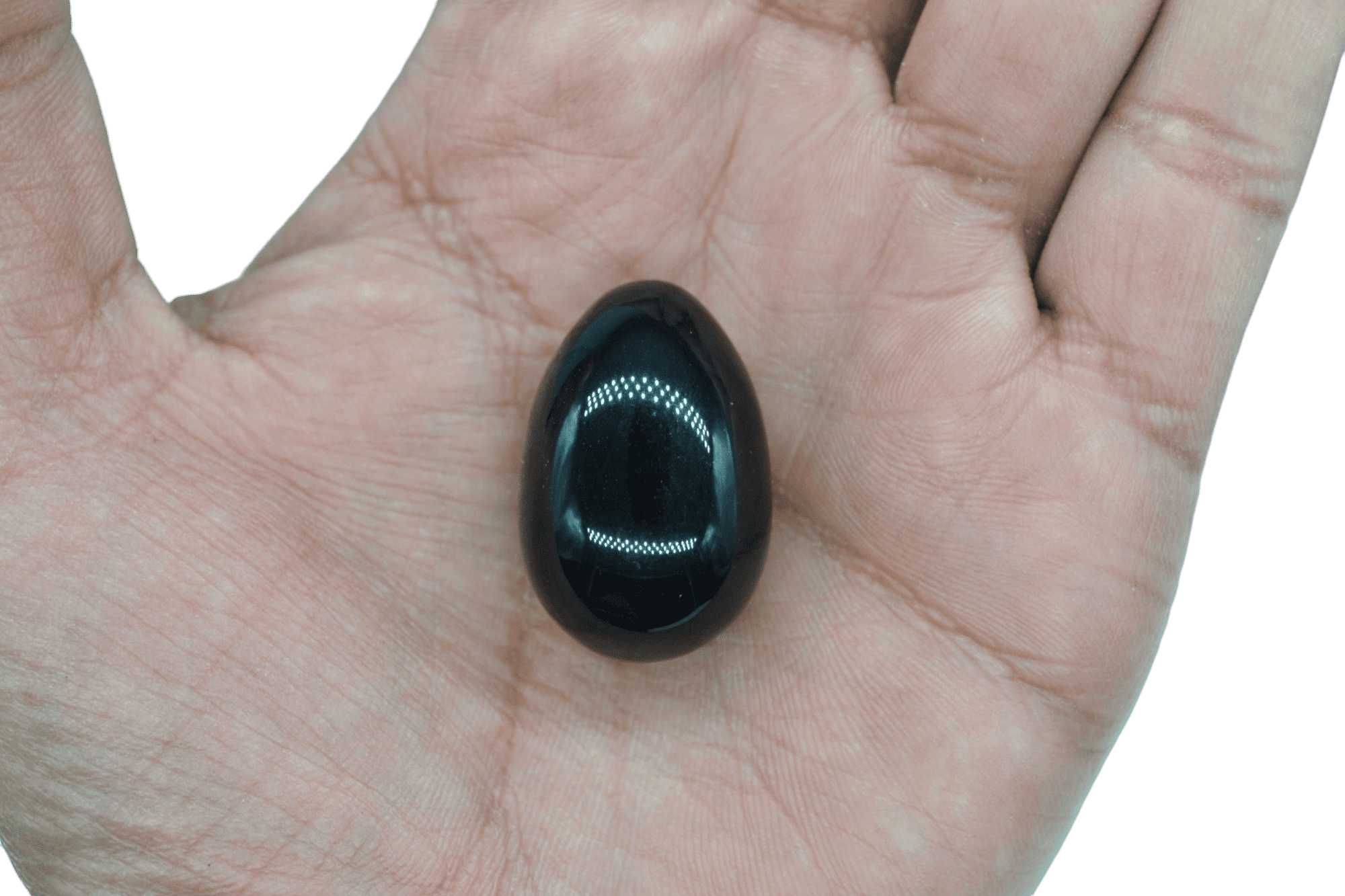 Huevo de piedra ágata negra - Imagen 2