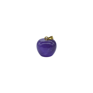 Dije de cuarzo amatista en forma de manzana