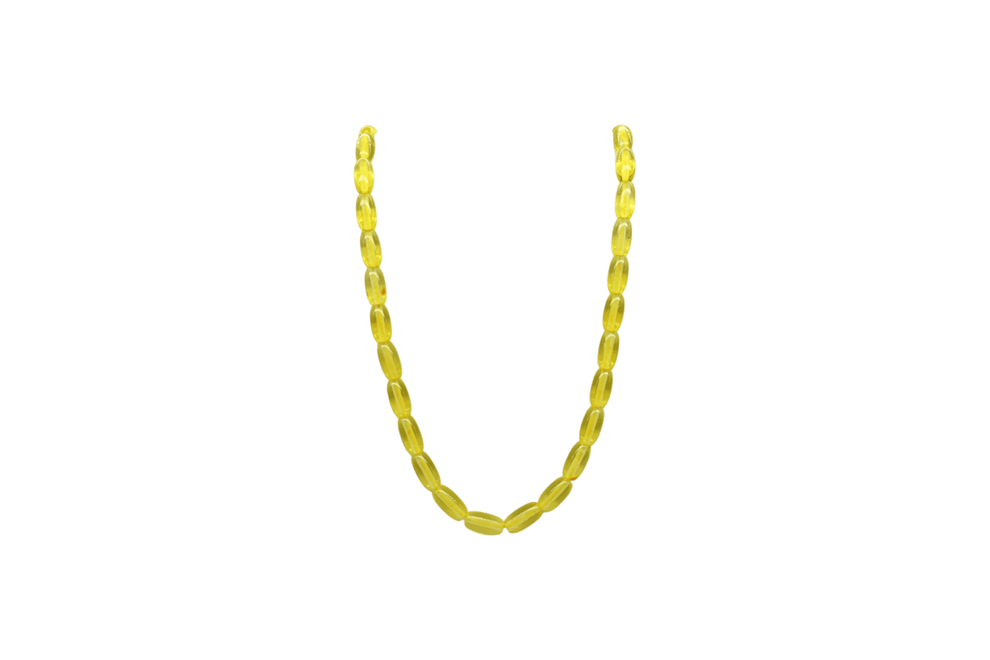 Tira de ámbar de cuentas tipo oval de 5mm x 8mm | Modelo 10