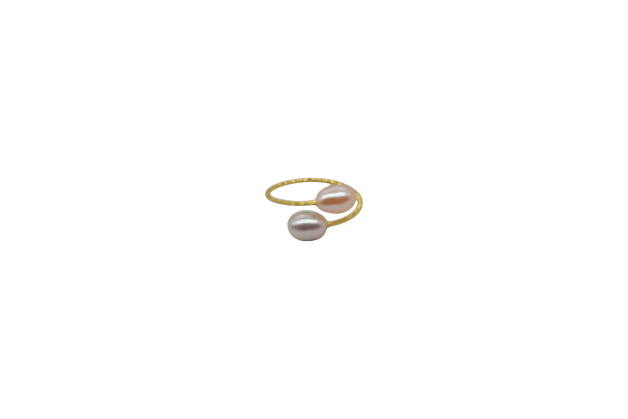 Anillo con 2 perlas de cultivo ajustable | Modelo 2