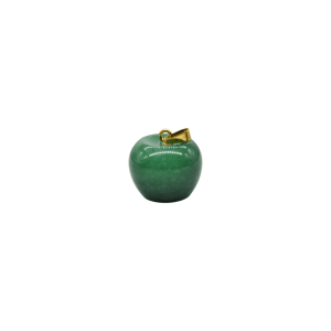 Dije de cuarzo verde en forma de manzana