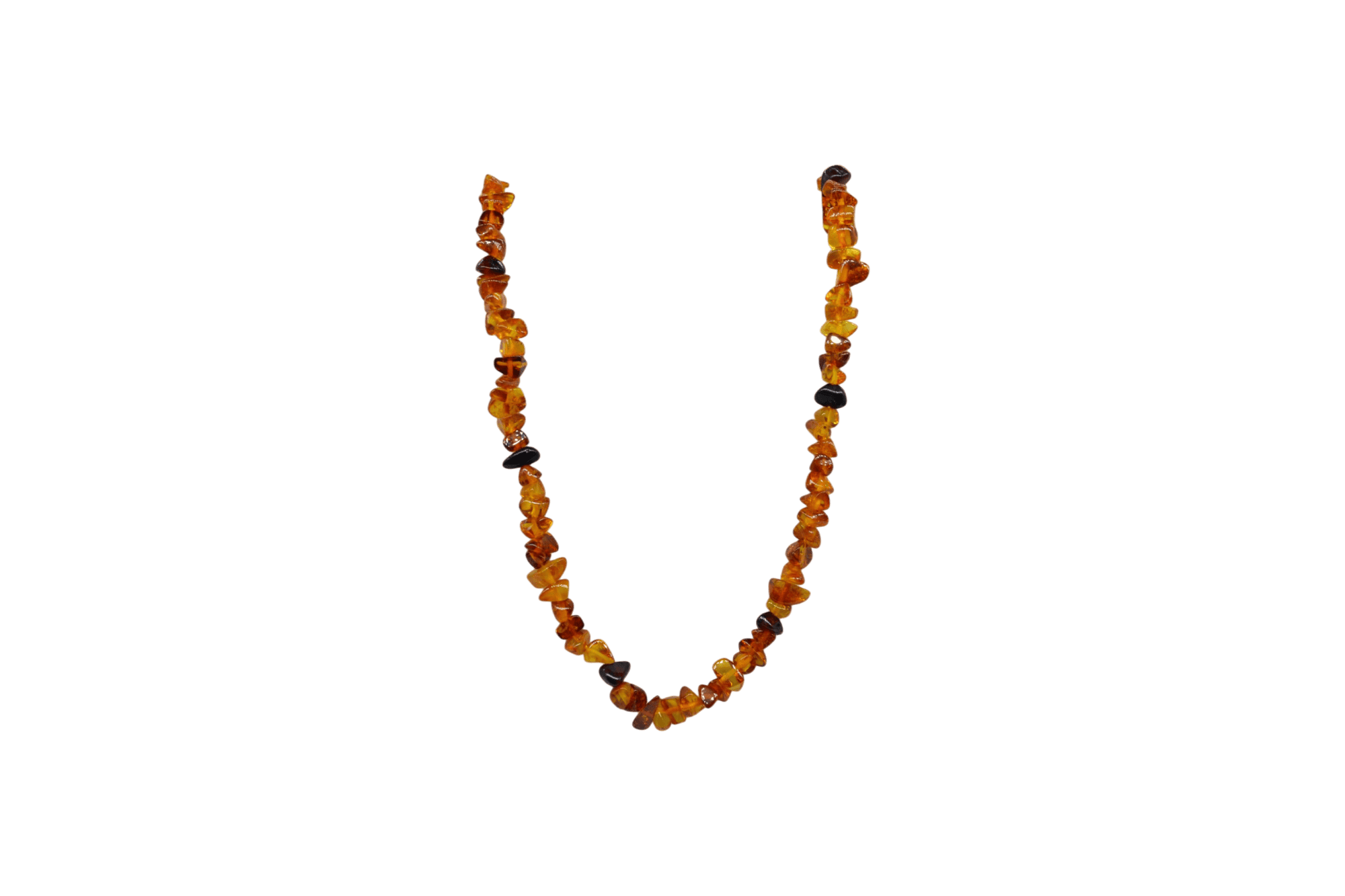Collar de ámbar tipo chips con broche de seguridad | 42.5 cm