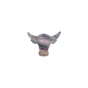 Dije de toro de piedra natural fluorita calidad suprema