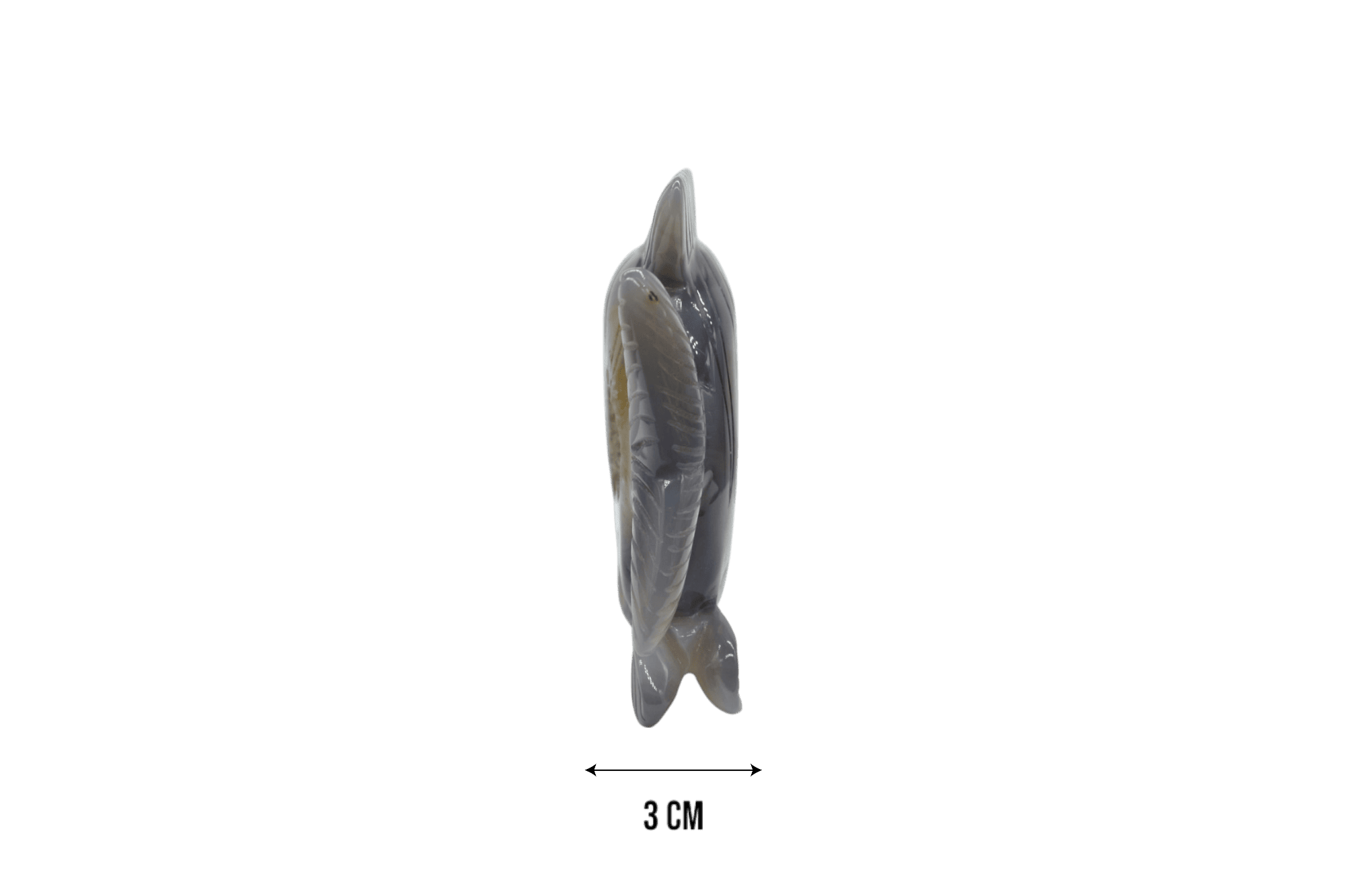 Pez de piedra amatista pulida con drusa natural - Imagen 2