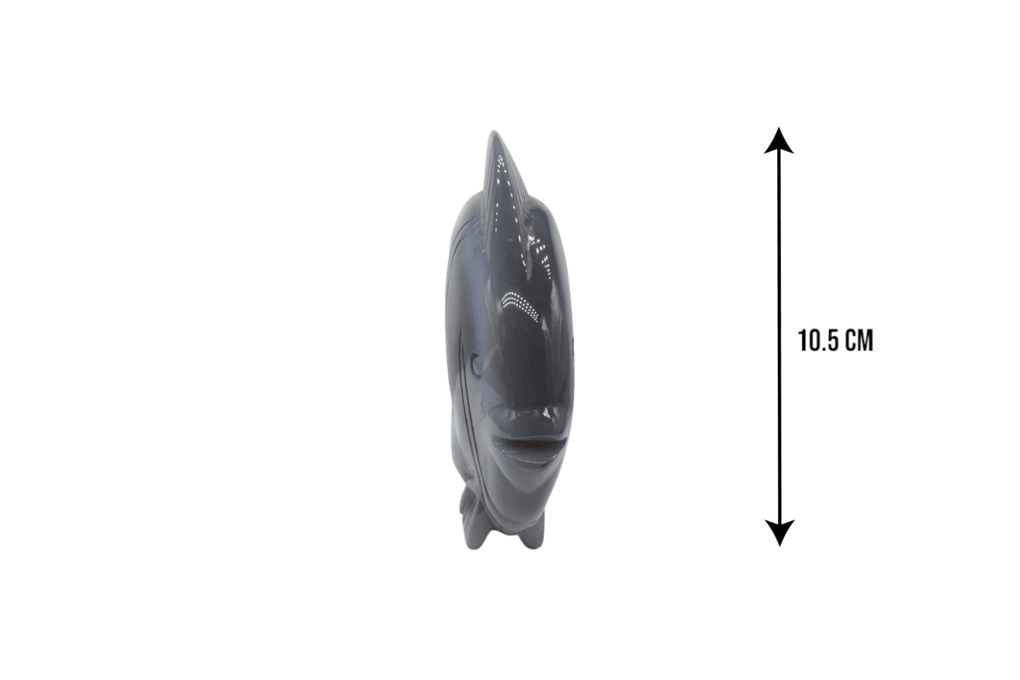 Pez de piedra amatista pulida con drusa natural - Imagen 4