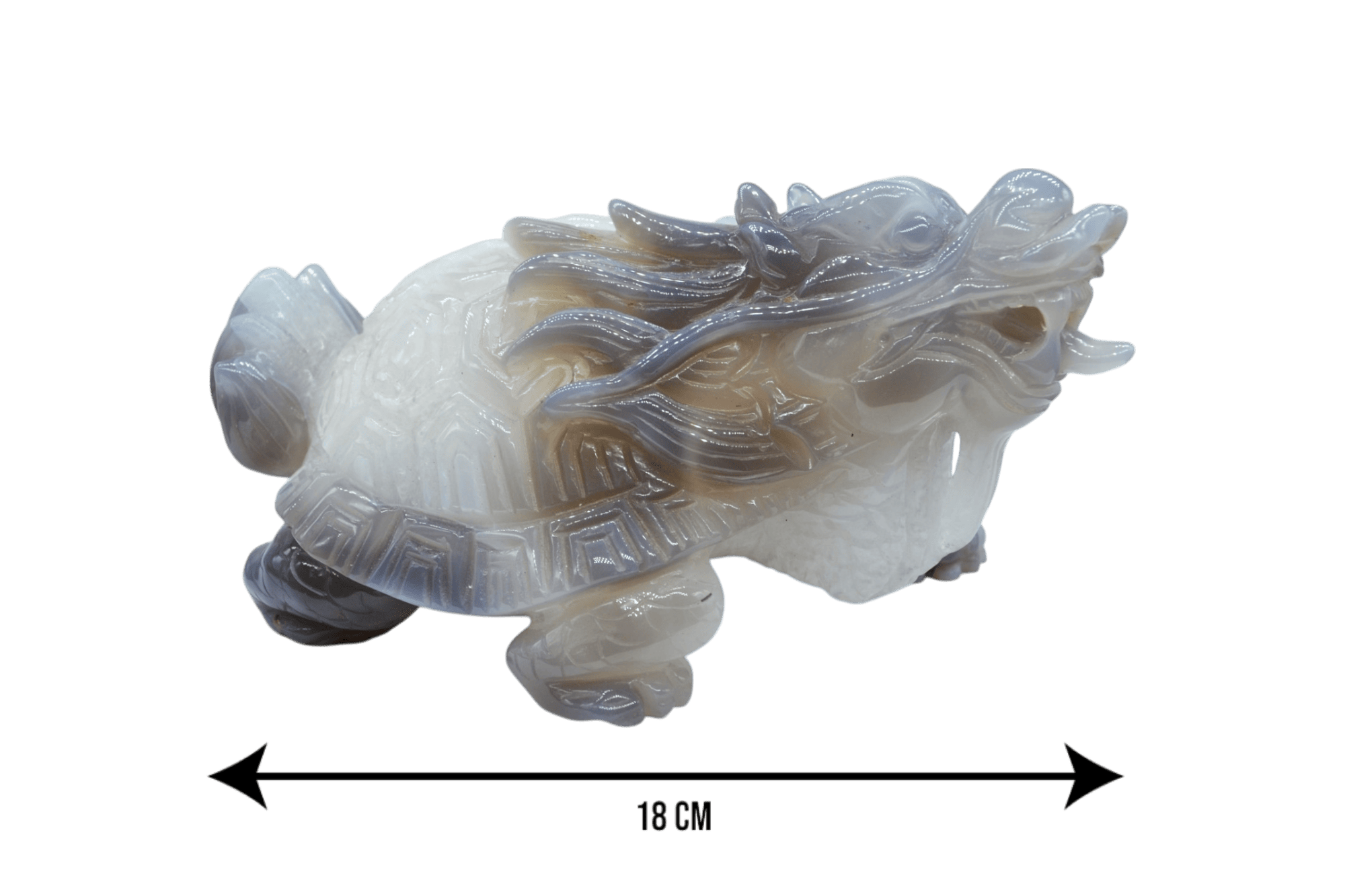 Tortuga dragón de piedra amatista pulida con drusa natural - Imagen 2