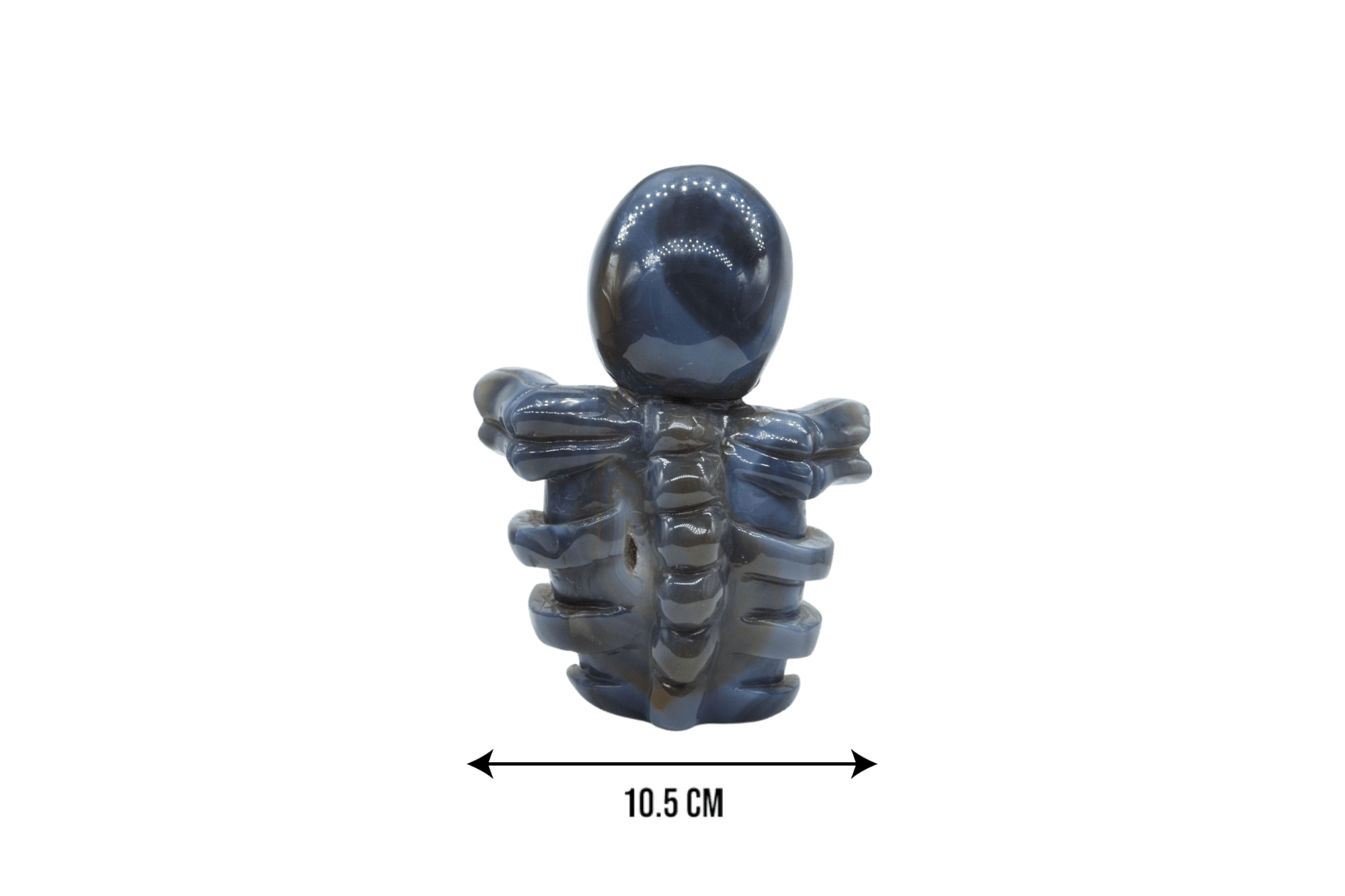Calavera de piedra amatista pulida con drusa natural - Imagen 3
