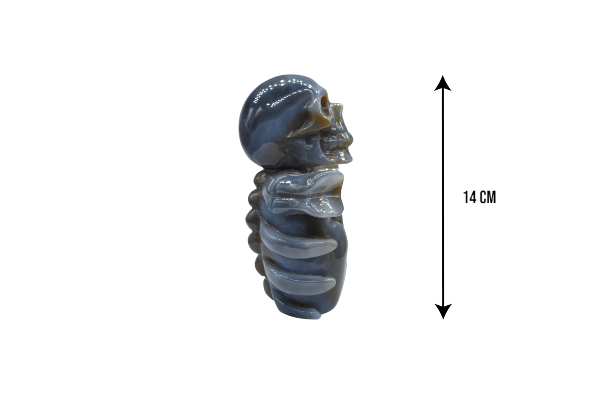 Calavera de piedra amatista pulida con drusa natural - Imagen 4