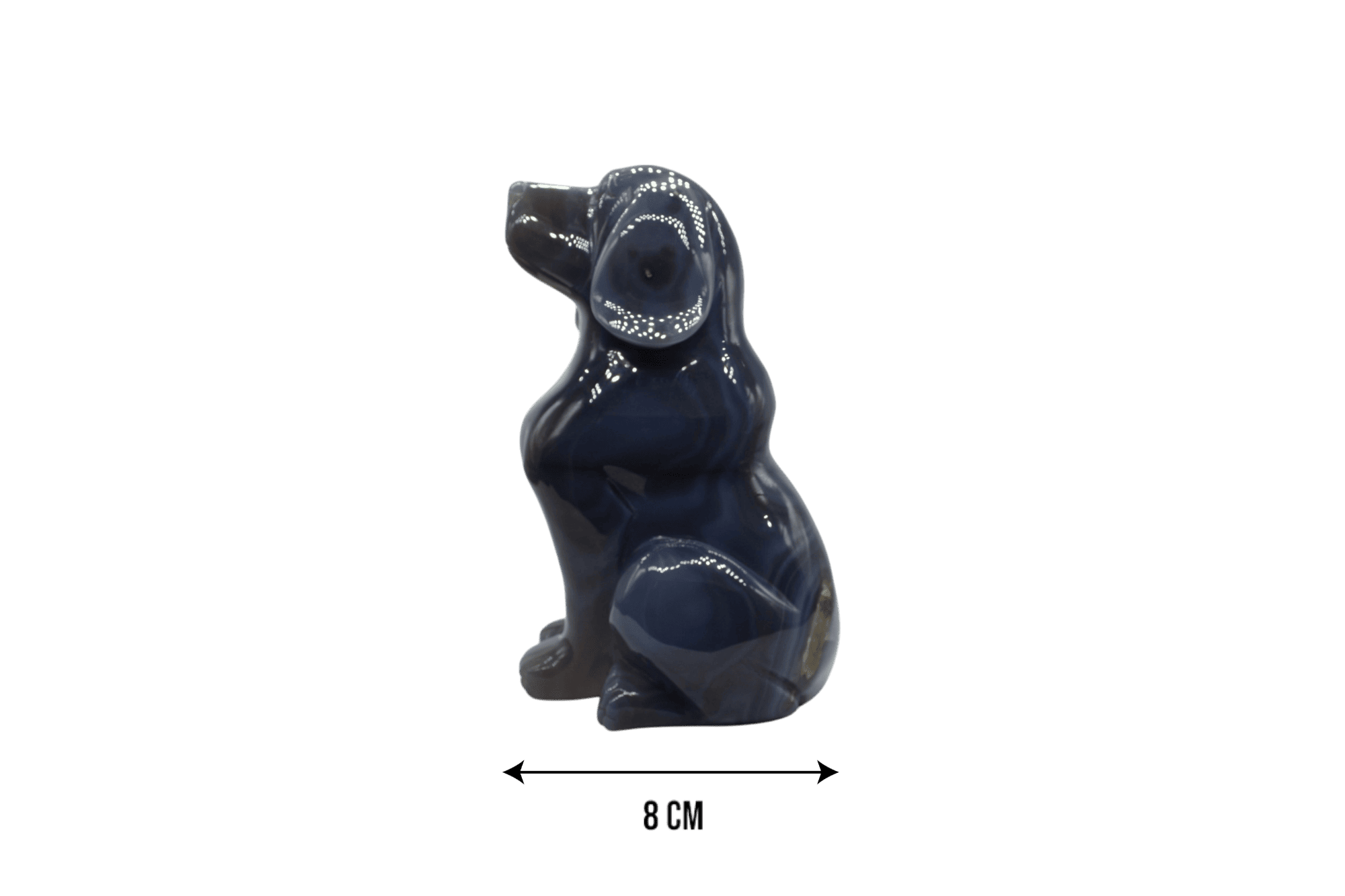 Perro de piedra amatista pulida con drusa natural - Imagen 2