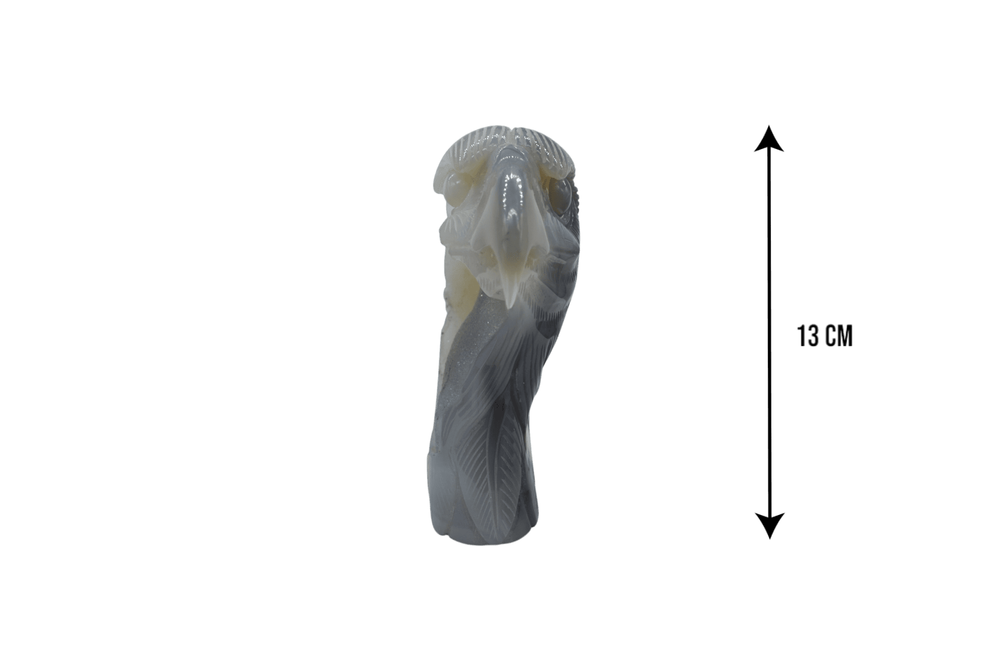 Águila de piedra amatista pulida con drusa natural - Imagen 2