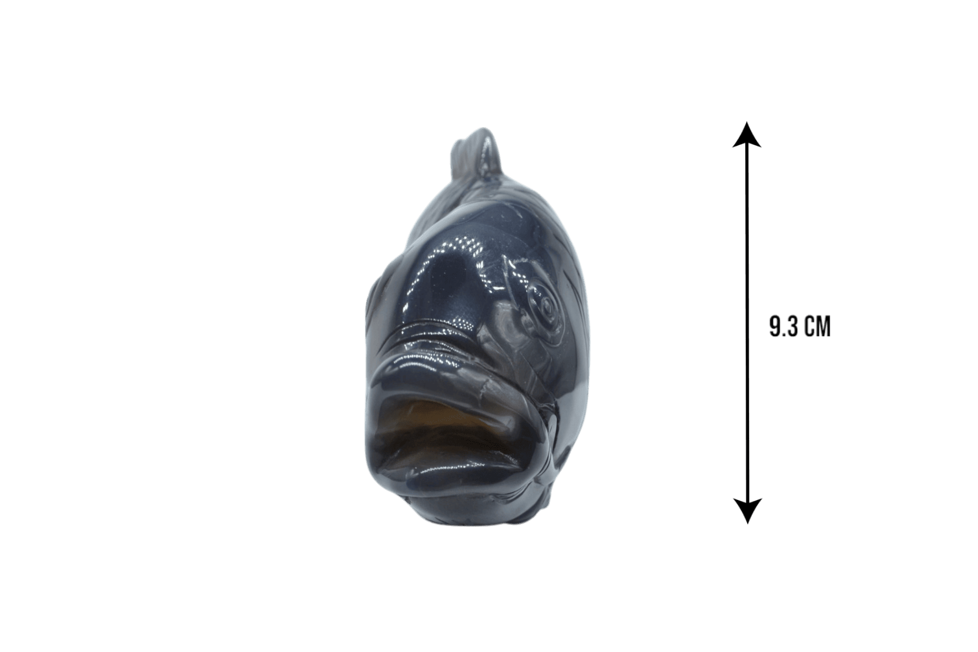 Pez de piedra amatista pulida con drusa natural - Imagen 2