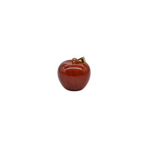 Dije de piedra jaspe rojo en forma de manzana