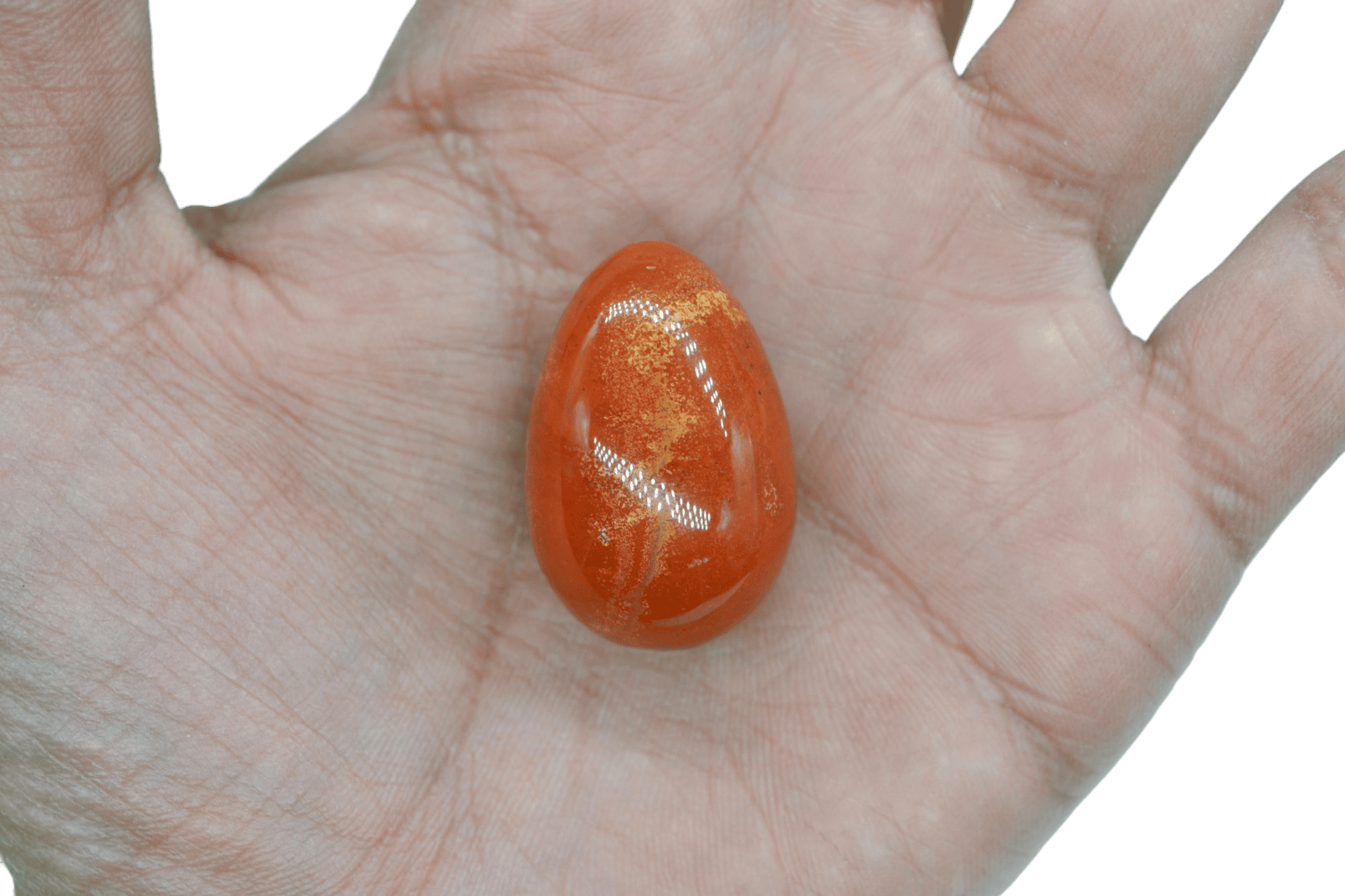 Huevo de piedra jaspe rojo - Imagen 2