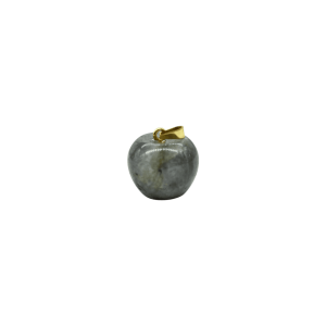 Dije de piedra labradorita en forma de manzana