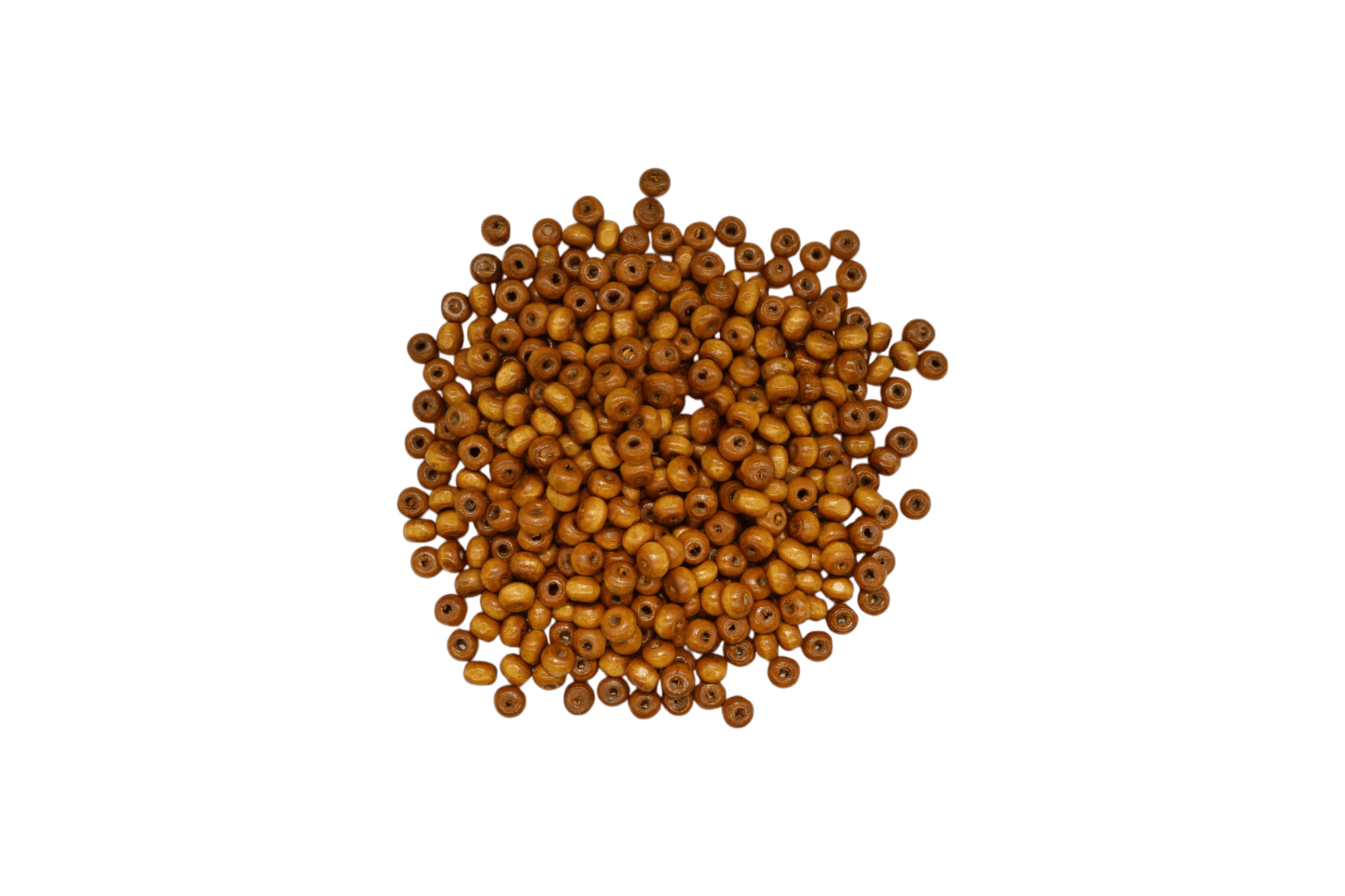 Cuentas de madera tipo bola de 6mm | Café claro
