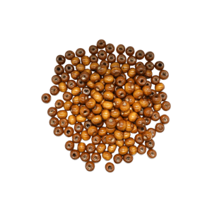 Cuentas de madera tipo bola de 8mm | Café claro
