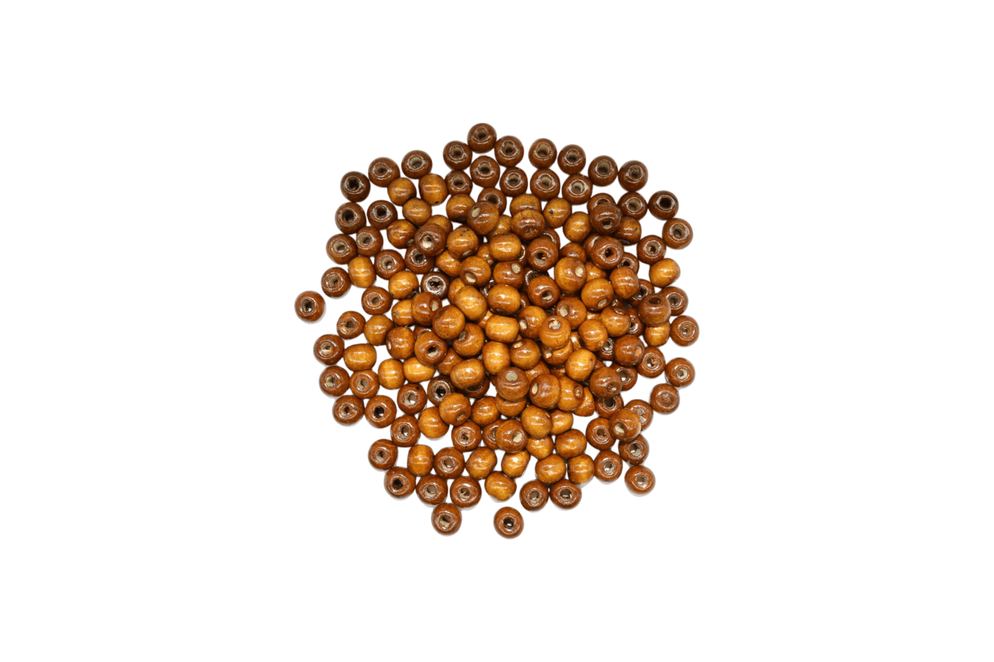 Cuentas de madera tipo bola de 8mm | Café claro