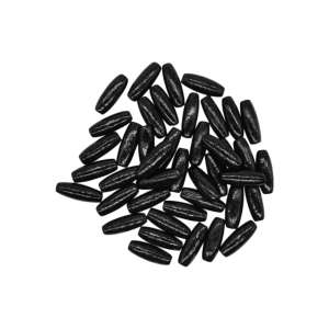 Cuentas de madera tipo oval | 23mm x 8mm | Negro