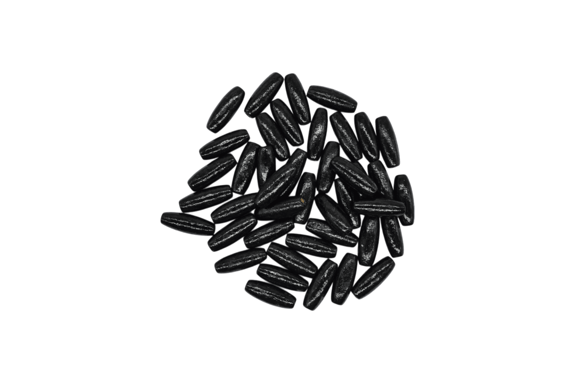 Cuentas de madera tipo oval | 23mm x 8mm | Negro
