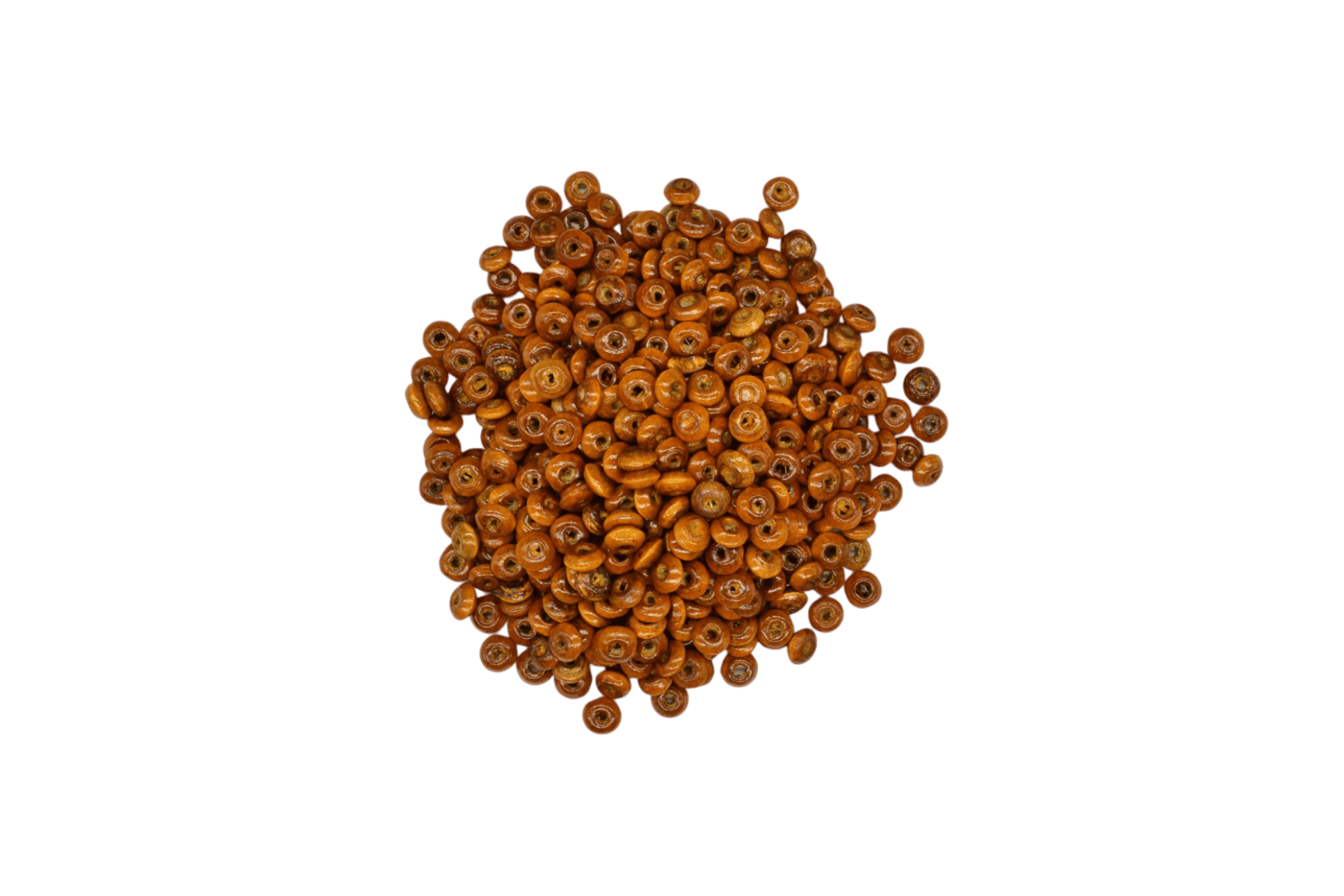 Cuentas de madera tipo dona | 3mm x 6mm | Café claro
