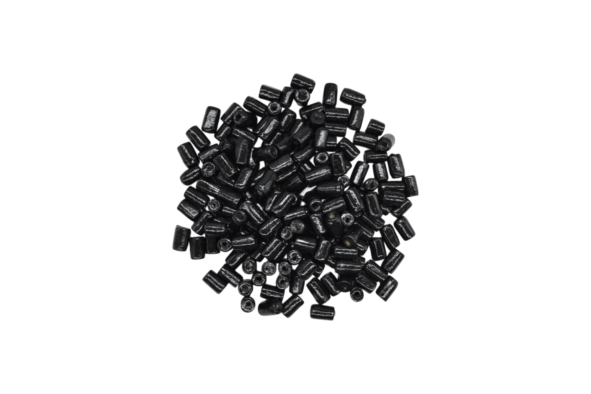 Cuentas de madera tipo tubo | 10mm x 6mm | Negro