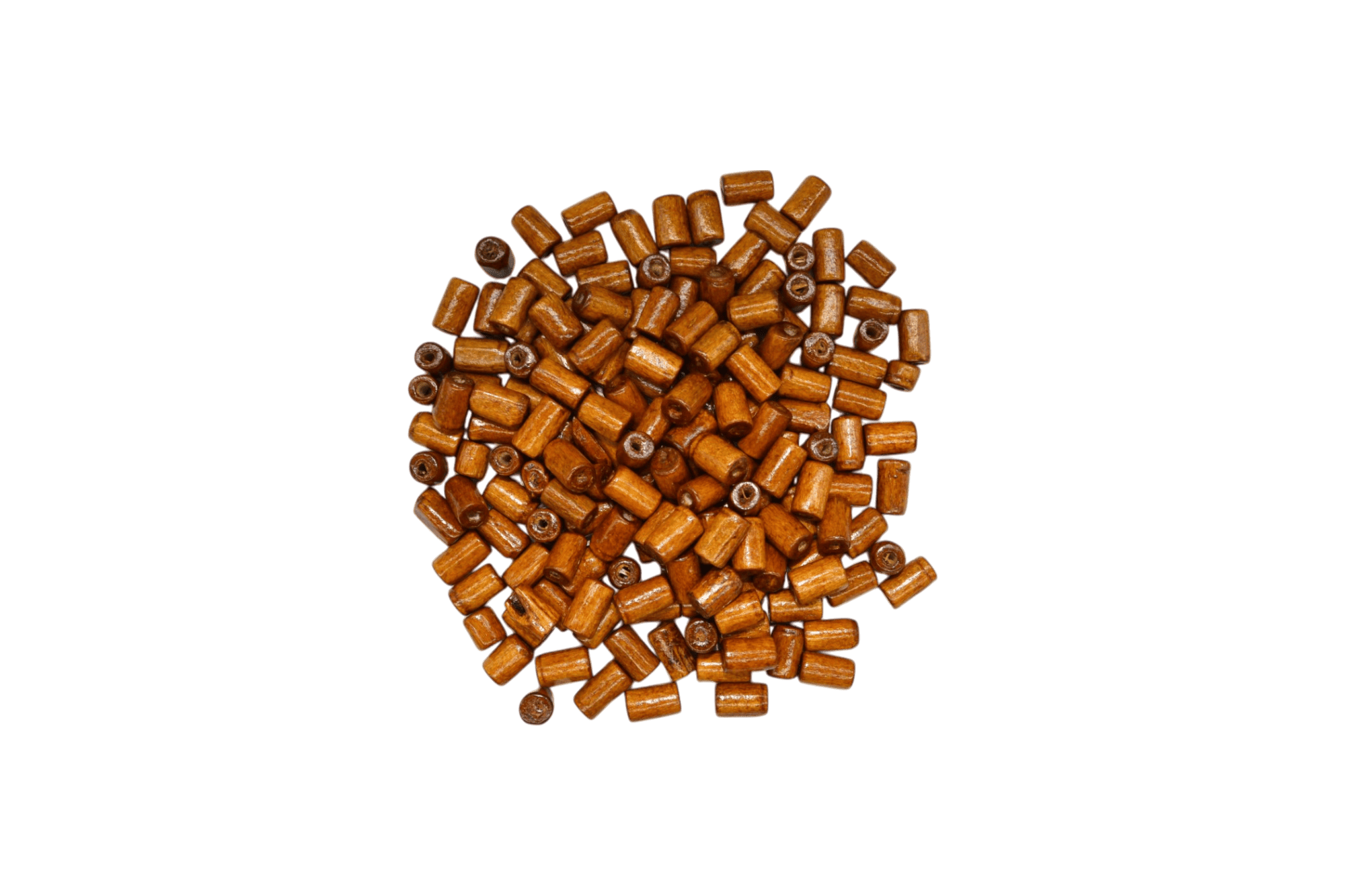 Cuentas de madera tipo tubo | 10mm x 6mm | Café claro