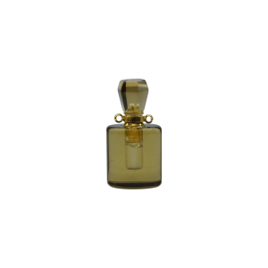 Perfumero de cuarzo ahumado en forma cuadrada