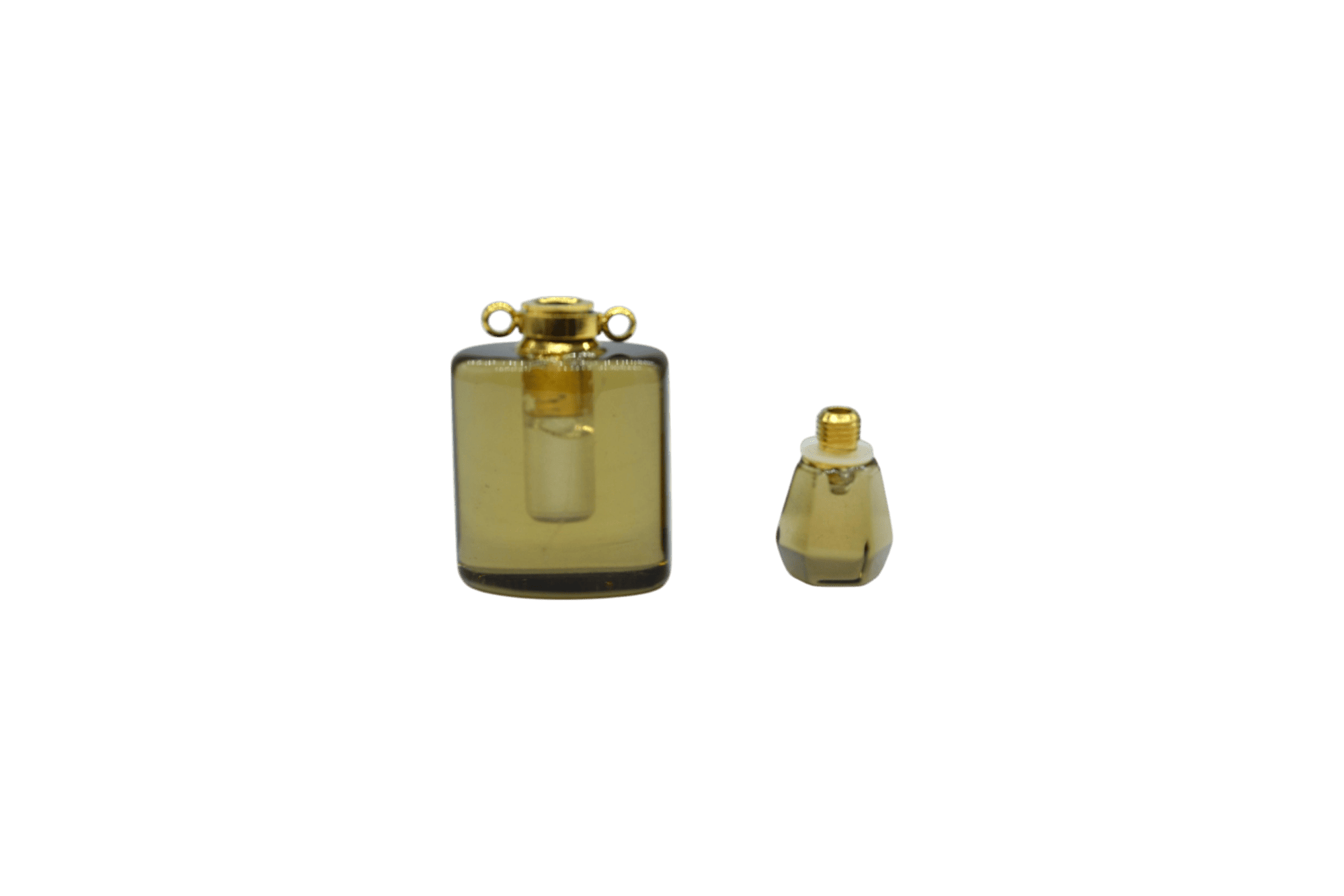 Perfumero de cuarzo ahumado en forma cuadrada - Imagen 3