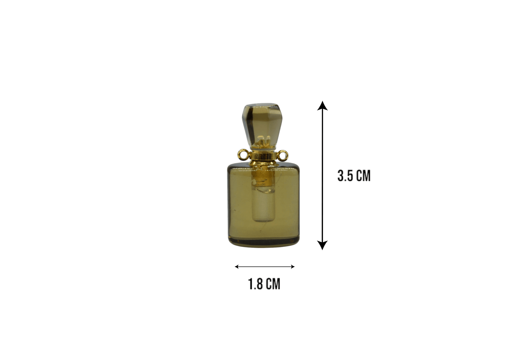 Perfumero de cuarzo ahumado en forma cuadrada - Imagen 2